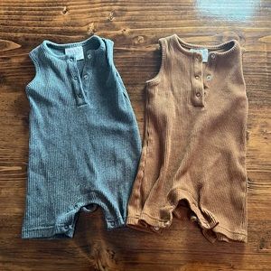 Mebie Baby Toddler ribbed rompers